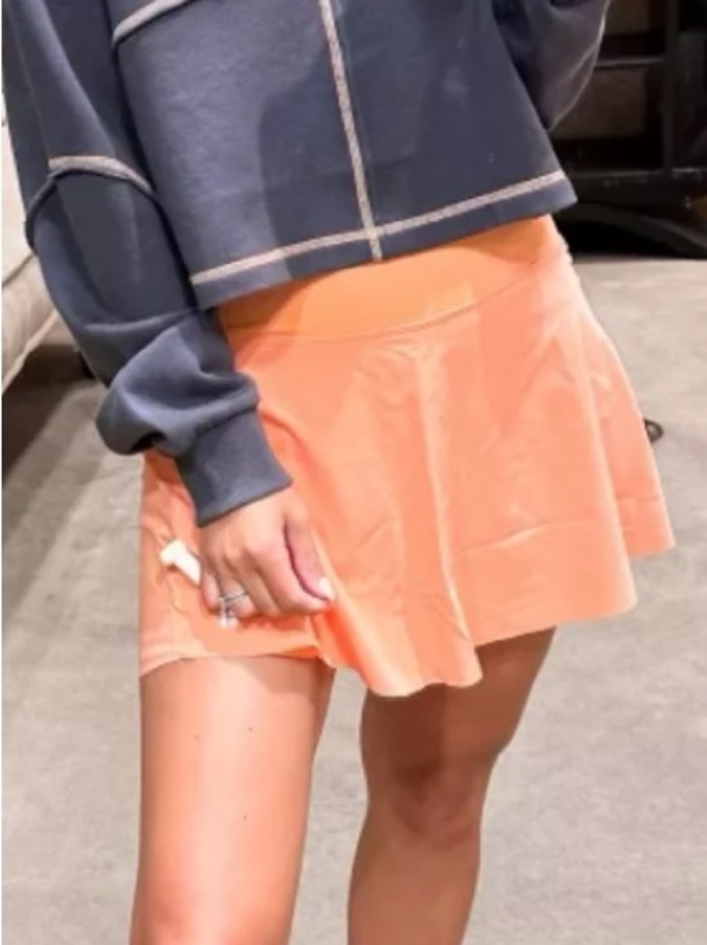 Women's Orange Athletic Skort